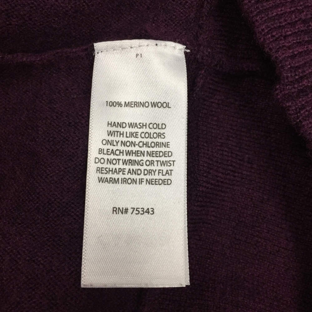 🚫SOLD🚫Tahari Cowl Neck Merino Wool Tunic Sweater - Picture 8 of 8